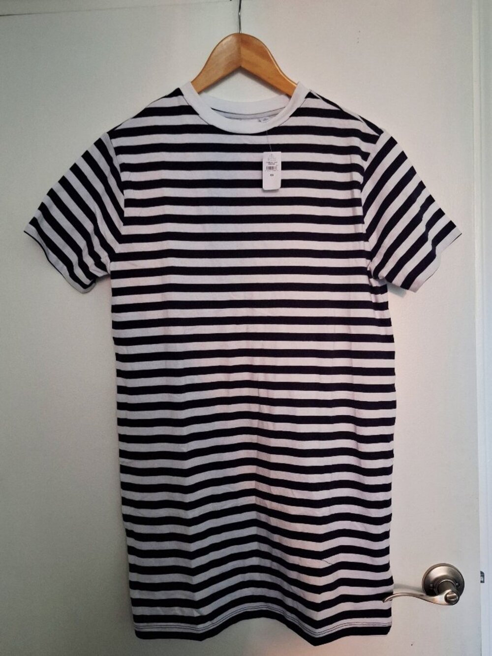 Navy and white striped t shirt dress Gap NWT Size XS